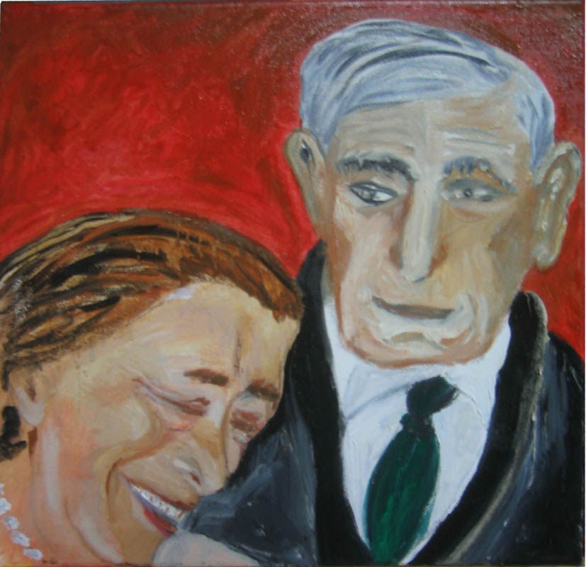 Margarete und Herbert Portrait 2015. Öl auf Leinwand
